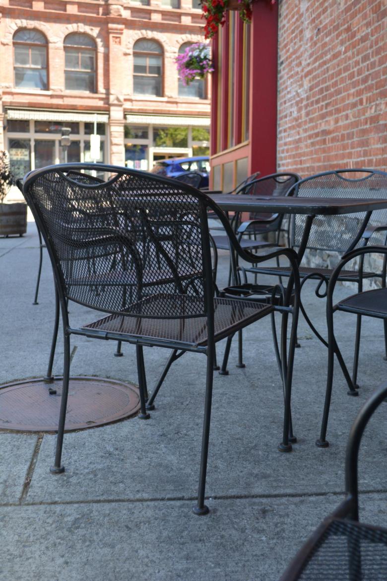 Photo of a patio chair for outdoor dining