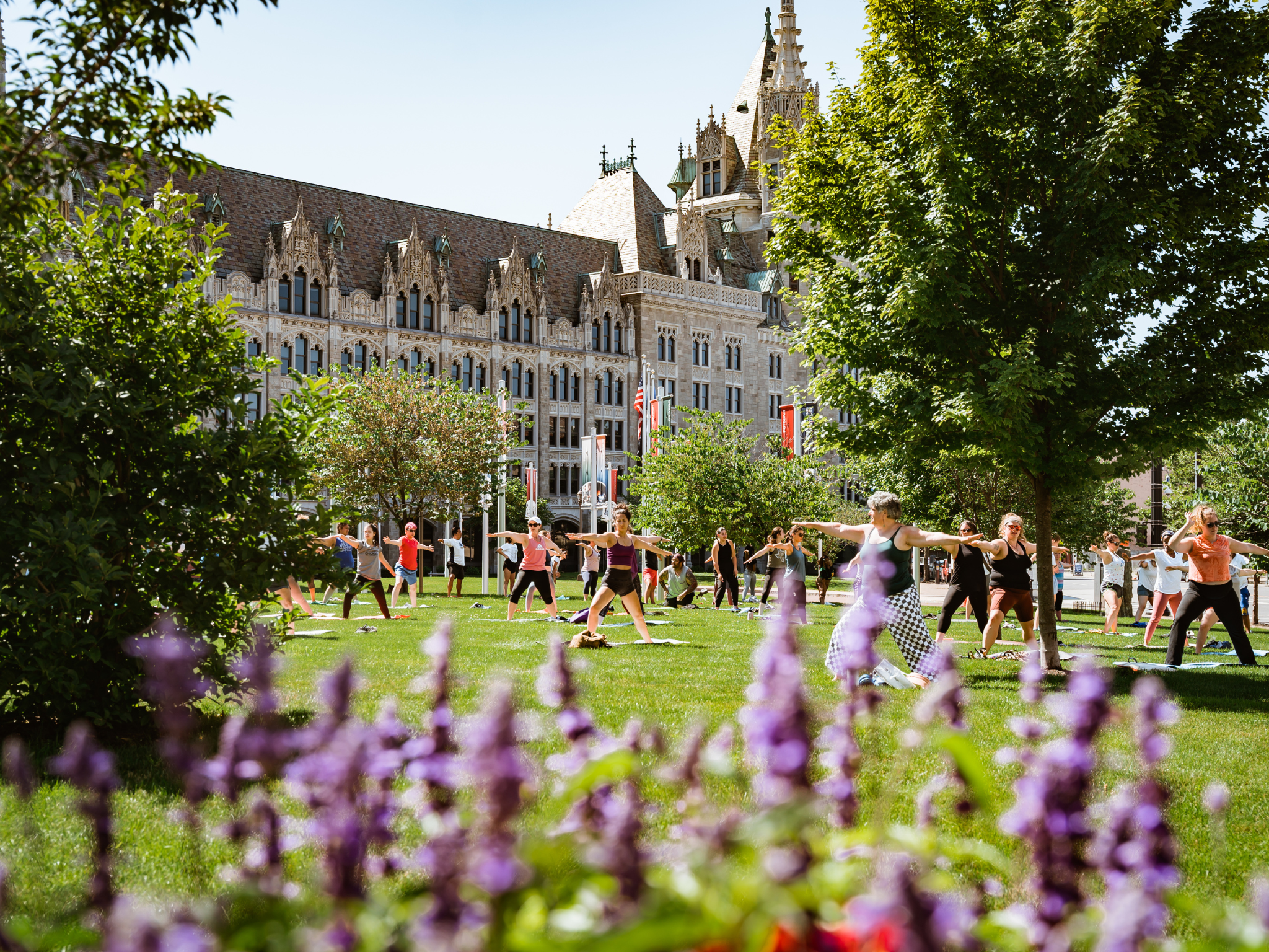 State Street Yoga outside of SUNY Plaza