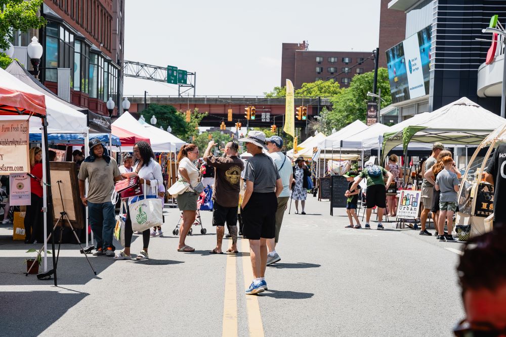 Albany County Farmers Market on Pearl Street outside MVP Arena