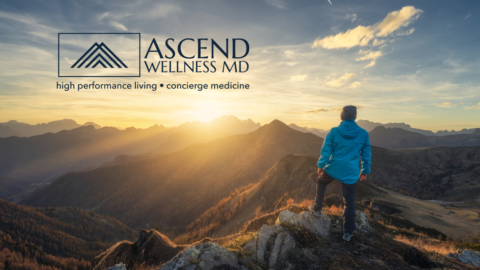 Picture of Ascend Wellness logo with image of person on moutain