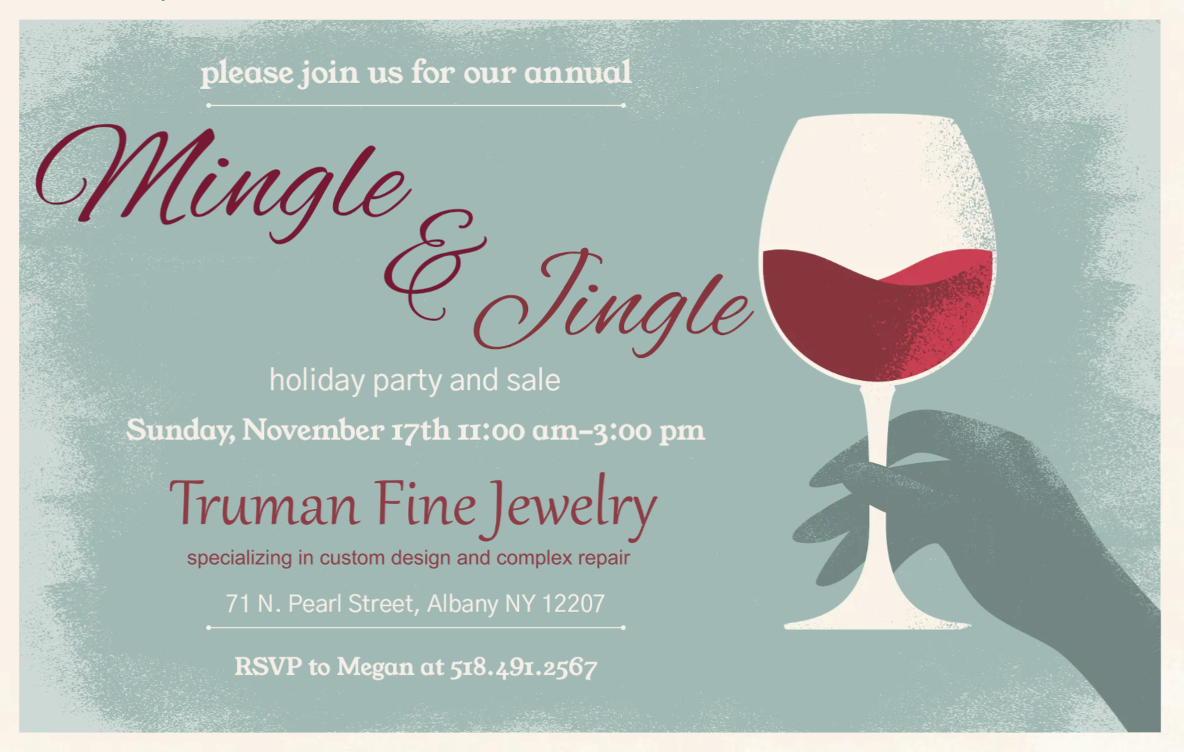 Truman's Fine Jewelry Holiday Party Flyer