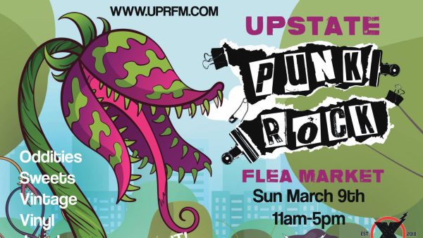 Punk Rock Flea Market graphic with date and time