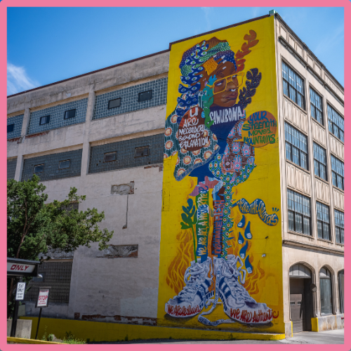 BoogieREZ Mural on 45 Columbia St. in downtown Albany