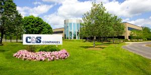 C&S Headquarters with sign and green lawn