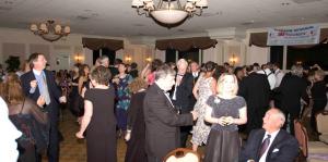 Ballroom with partygoers