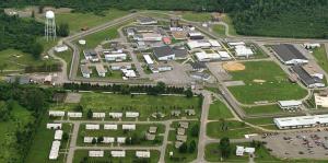 Aerial view of prison compound