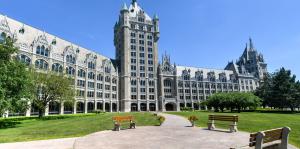 SUNY Plaza exterior on sunny day