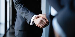 Businesspeople shaking hands