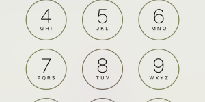 Screenshot of an iPhone keypad