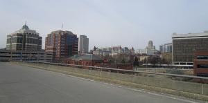 Image of Albany from the exit ramp due to be turned in to the Skyway