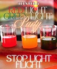 Graphic that says "Red light, Green Light Party"