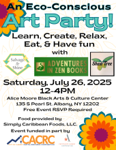 Flyer for Eco Conscious Art Party