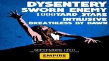 Event flyer for Dysentery & Sworn Enemy
