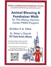 Animal Blessings and Charity Walk Flyer