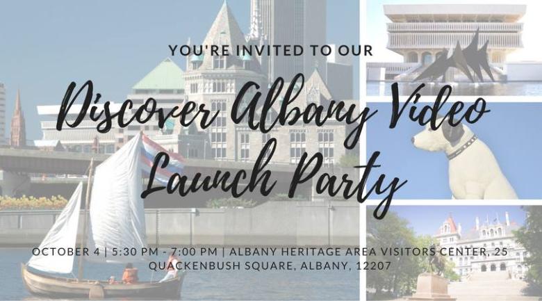Discover Albany Video Launch Party Flyer
