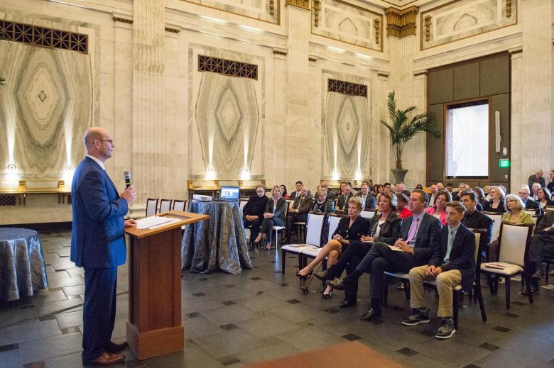 Man giving speech